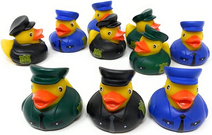 Bulk 24 Pack Police Jeep Rubber Ducky Assortment - Perfect for Law Enforcement