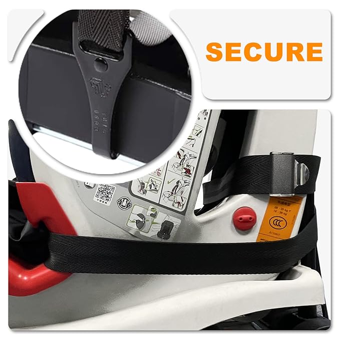 Car Seat Stroller, Car Seat Carrier for Airport with Wheels and Compact Fold, Foldable Carseat Travel Cart with Belt