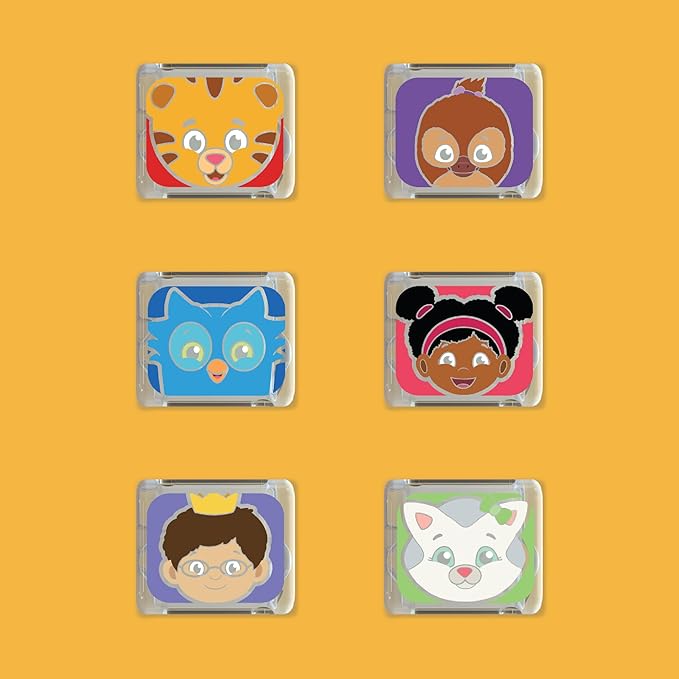 Glo Pals Water-Activated Light-Up Cubes for Bathtime and Sensory Play - Includes 6 Reusable Light-Up - Sensory Toys and Glowing Bath Cubes for Kids and Toddlers - Daniel Tiger
