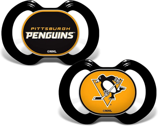 BabyFanatic Pacifier 2-Pack - NHL Pittsburgh Penguins - Officially Licensed League Gear