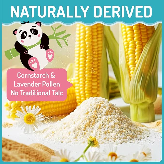 Baby Body Powder | Cornstarch + Lavender Pollen Formula, Gentle Care & Rash Prevention, Talc-Free, Soothing & Moisture-Absorbing, Newborn Essential, Suitable for Sensitive Skin, 100g/3.5oz (1pack)