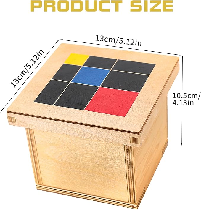 Montessori Math Materials for Preschool Early Learning Tool Toys (Trinomial Cube)