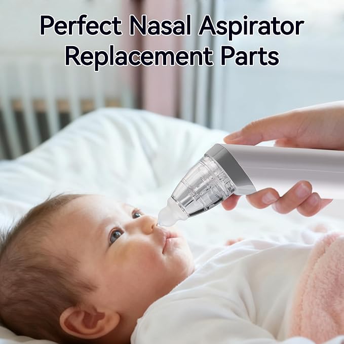 VANEST Nasal Aspirator Replacement Parts Compatible with GROWNSY, Watolt, LittleTora, HEYVALUE, Cocobela, HailiCare, KIDIRA, TEQIN, X-Bosak Electric Nose Sucker, Suction Chamber & 6pcs Silicone Tips