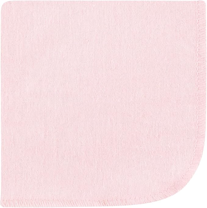 Hudson Baby Unisex Baby Flannel Cotton Washcloths, Pink Bows 12 Pack, One Size