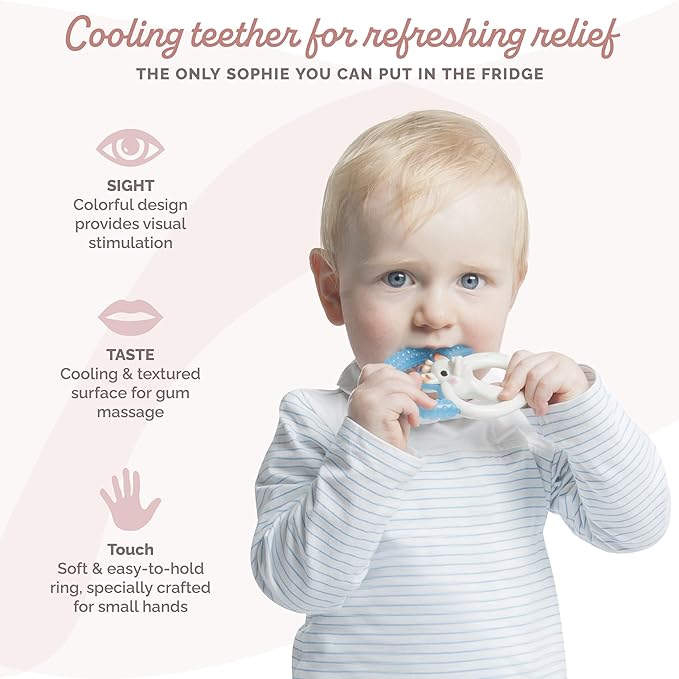 Sophie la girafe Cooling Teething Ring | Cool in Fridge for Refreshing Relief | Easy to Hold