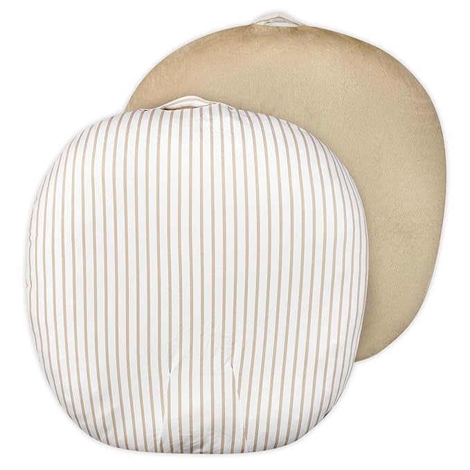Newborn Lounger Cover for Girls Boys, Removable Soft Baby Lounger Cover 1 Pack, Reversible Infant Lounger Cover Fleece, Light Brown (Only Cover)