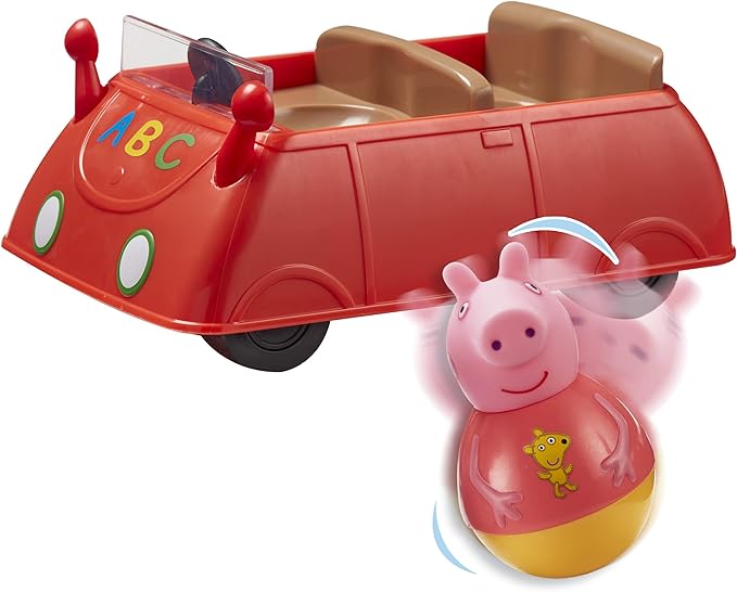 Peppa Pig Weebles Push Along Wobbily Car, First Toy, Preschool Toy, Imaginative Play, Gift for 18 Months+