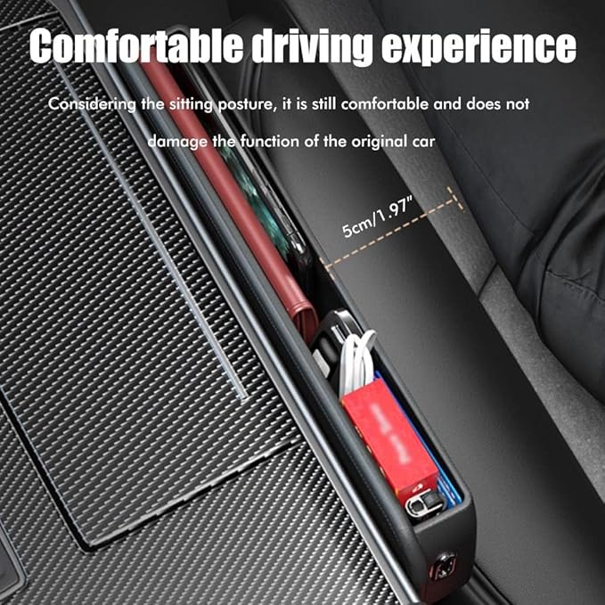 Universal Car Seat Gap Organiser Car Seat Storage Box Spacing Filler Multifunctional Creative Car Consoles Pages