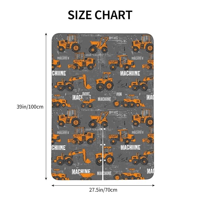 KiuLoam Cartoon Style Construction Machines Baby Car Seat Canopy, Nursing Cover for Mom Breastfeeding Scarf, Infant Car Seat Cover/Multiuse Baby Stroller Covers for Babies Boys Girls