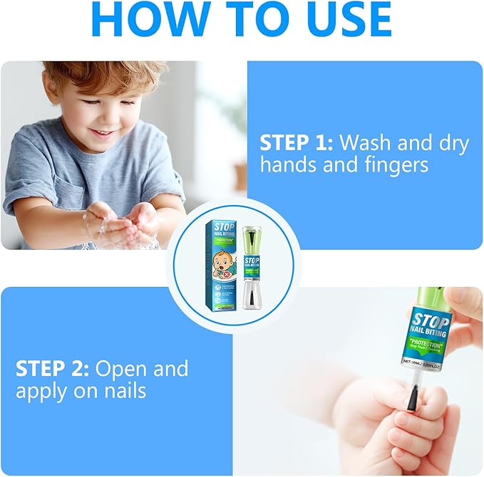 Nail Biting Treatment For Kids,Thumb Sucking Deterrent - Safe, Natural Solution to Stop Finger Biting and Thumb Sucking Habits for All Ages, 10ml/0.35Fl Oz