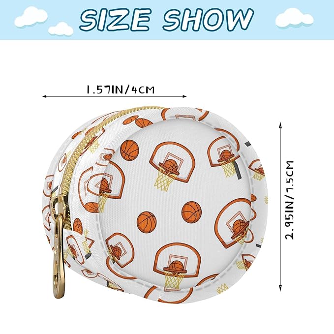 Basketball Print Pacifier Holder Case for Diaper Bag Portable Travel Pacifier Storage Case with Clip Newborn Baby Pouch for Baby Boys Girls Purse Outdoor