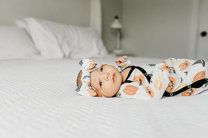 Copper Pearl Baby Stretchy Soft Knit Headband Bow Trick