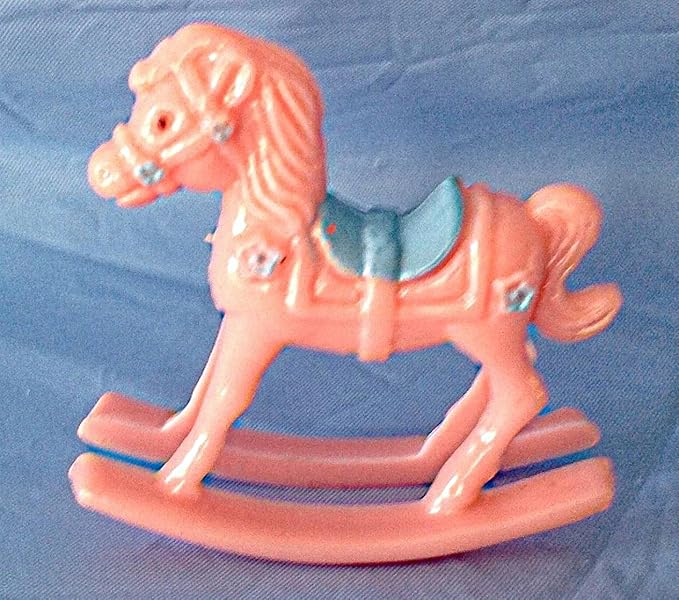 12 Plastic Rocking Horses Baby Shower or Birthday Favor - Pink