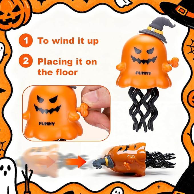 BUSOHA Dancing Octopus Toy for Halloween – Crawling Octopus Toys Baby Tummy Gift for New Mom,Friend,Family,Orange