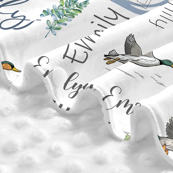 Personalized Baby Car Seat Canopy with Name Custom Minky Mallard Duck Car Seat Covers Nursing Cover for Breastfeeding Multi-Use Cover Infant Carrier Carseat Winter Cover for Newborn Girls Boys