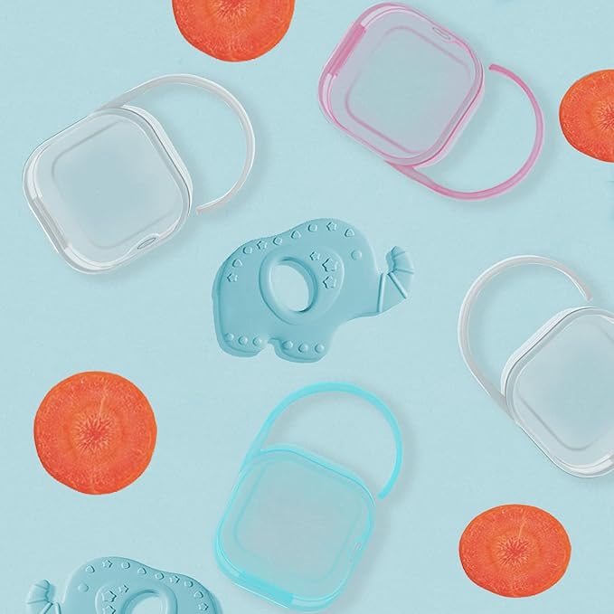 Pacifier Case Pacifier Holder Case Pacifier Clip Binky Holder Case Pacifier Box Pacifier Accessories 2 Pack Clear Hook Design