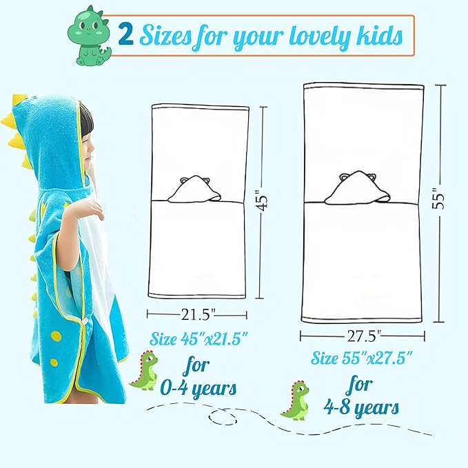 Soft Cotton Baby Bath Towel Beach Towel Bathrobe for Kids 0-8 years