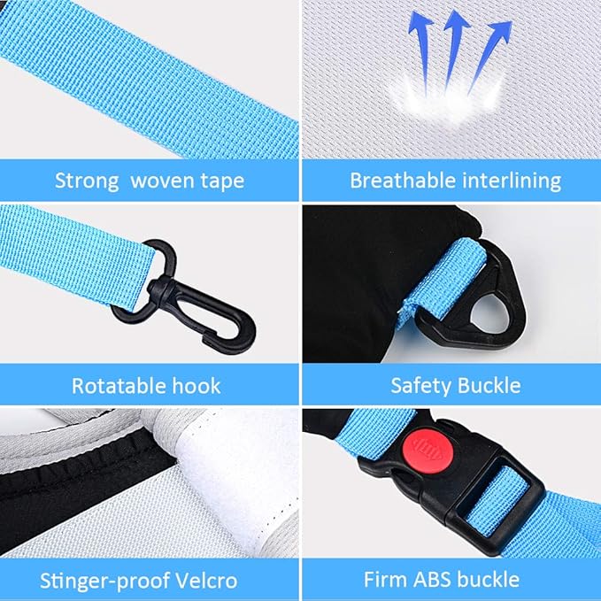 ORANGEHOME Baby Walker Toddler Walking Harness Helper and 2 Pair Knee Pads Adjustable Standing Up and Walking Learning Helper for Toddler 7-24 Month-Blue
