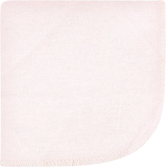 Hudson Baby Unisex Baby Flannel Cotton Washcloths, Pink Bows 10 Pack, One Size