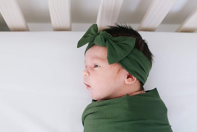 Copper Pearl Baby Bows: Stylish Headbands for Baby Girls, Premium Soft and Stretchy Baby Headbands, Perfect for Newborns, Trendy Designs - Alder