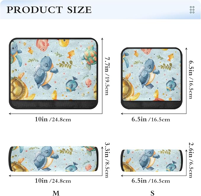 Cute Cartoon Sea Turtles Seat Belt Cover Universal Seatbelt Cushion Pack of 2 Shoulder Pads Cushion for Adults Kids