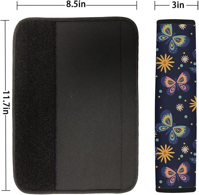 Universal Car Seat Belt Cover Pad, Bow Tie Soft Comfortable Shoulder Seatbelt Pads Cushions for Adults and Children Set of 2