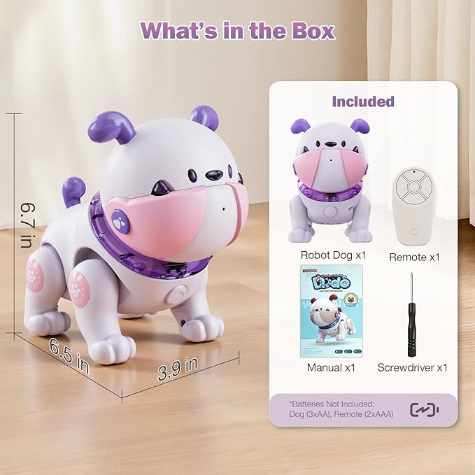 Baby Toys for 6-12 Months: Musical Crawling Dog Toy with Dancing, Recording & Lights, First Birthday Gift for Boys & Girls, Tummy Time Sensory Toy for Toddlers 1-3