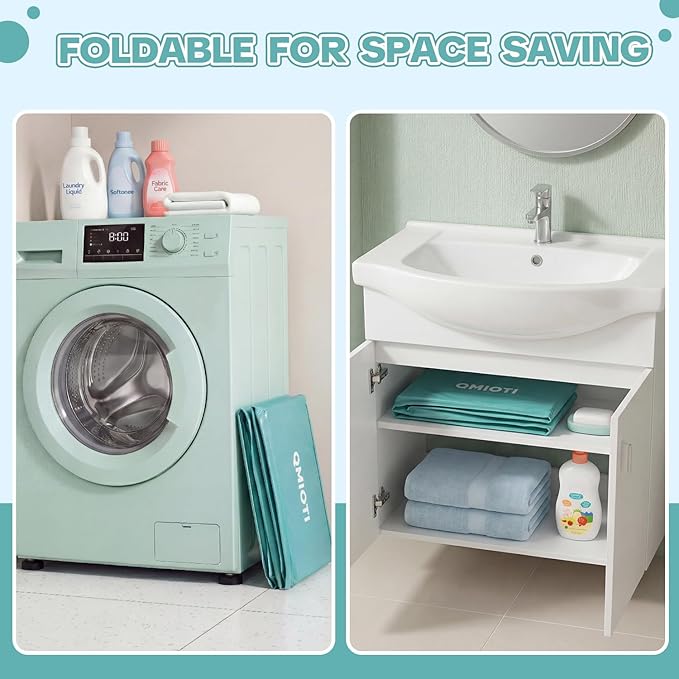 Baby Bathtub, Collapsible Baby Bath Tub, Portable Toddler Bathtub for Travel, Foldable for Space-Saving, Baby Shower Gifts for Newborns, Toddlers