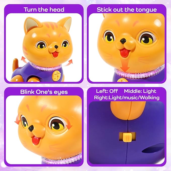 Crawling Baby Toys, Fun Tummy Time Toy for Toddlers with Music and Light, Interactive Walking Moving Sensory Toys for Infant Baby Girls and Boys, Birthday Gifts for Kids Boy Girl 3 4 5 6 7 8 Years
