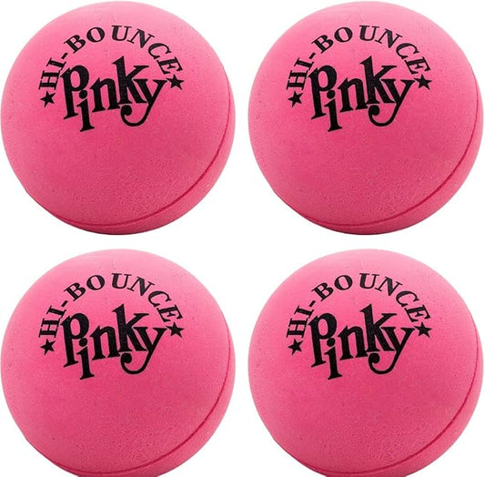 JA-RU Hi-Bounce Pinky Ball (4 Pack) 2 Inch Bouncy Balls for Kids | High Bounce Balls for Indoor & Outdoor Sports | Hand & Foot Massage Ball | Bulk Party Favors. 976-4A