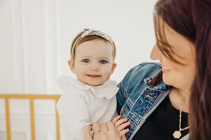 Copper Pearl Baby Bows: Stylish Headbands for Baby Girls, Premium Soft and Stretchy Baby Headbands, Perfect for Newborns, Trendy Designs - Autumn