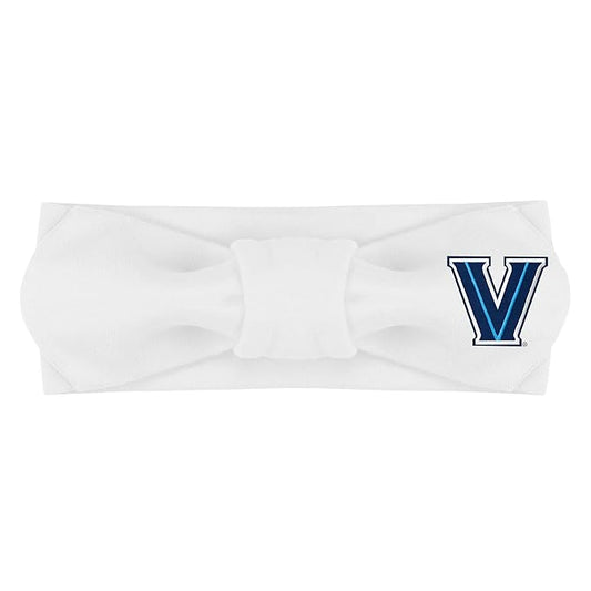 Creative Knitwear Villanova Wildcats Infant Girls White Solid Hair Knot Headband Embroidered Logo - Size Newborn - 4T