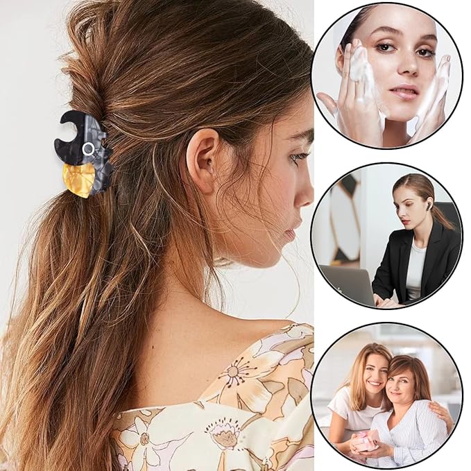 2 PCS Rhinoceros Beetle Hair Clip Fantasy Hair Claw Clip Acetate Barrettes for Thick & Thin Hair Medium Hair Clips Funny Animal Non-Slip Headdress Strong Hold Hair Accessories for Women & Girls