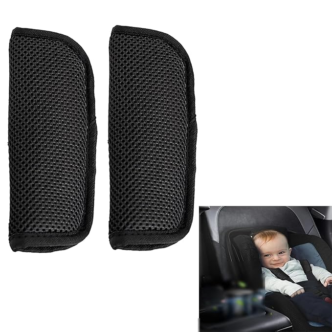 2 Pack Car Seat Strap Covers,Seat Neck Strap Covers for Car,Universal Seat Belt Covers,Car Seat Straps Shoulder Pads for Baby Kids