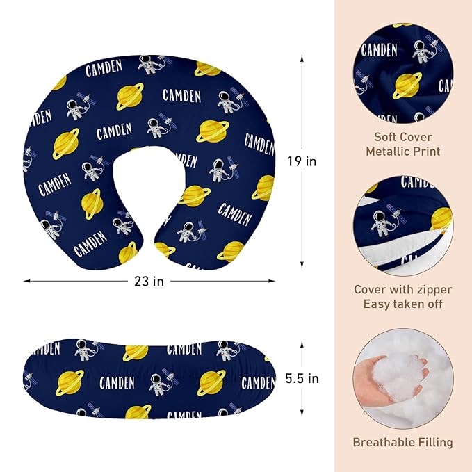 Personalised Infant Car Seat for New Parents - Baby Carseat Cover, Breast Feeding Blue Planet Print Cover, Multi-Function pad for Boys Girls Toddlers - Christmas Gifts for Parent Babies(27"x29")