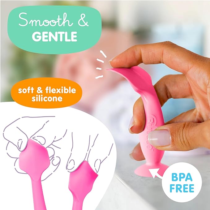 Bumco Baby Bum Brush + Mini Diaper Cream Spatula with Case - BPA-Free Butt Spatula Baby, Soft Diaper Spatula, Baby Diaper Cream Applicator, Mom-Invented Diaper Bag Essentials, Butt Spatula