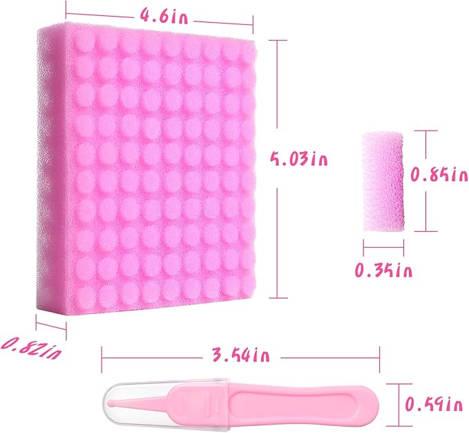 Replacement for Nosefrida Nasal Aspirator Filters, 100 Count Premium Baby Nasal Aspirator Hygiene Sponges with Nose Cleaning Tweezers (Purple)
