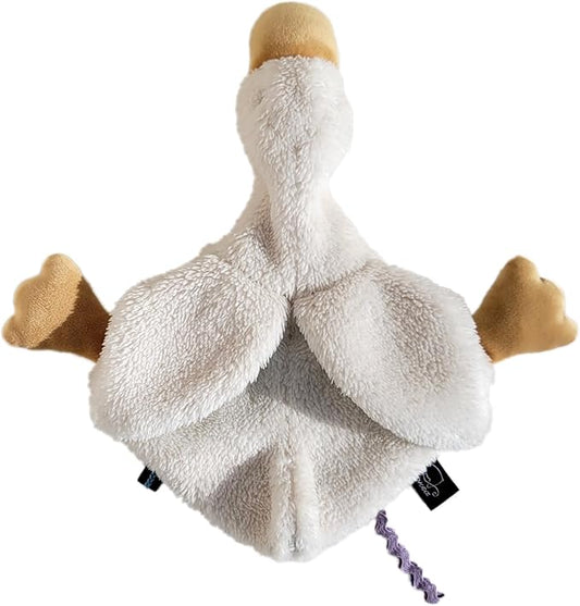 Helga The Goose, Pacifier Holder, Security Blanket Lovey, Infant Stuffed Toy, 9.8 Inches (Pack of 1) (Cannoli Cream)