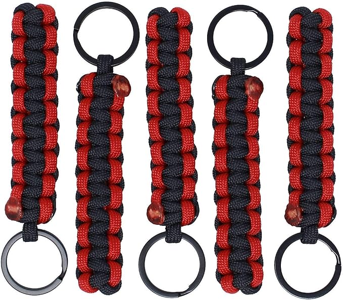 BubbasGarageTv - Large Heavy Duty Paracord Zipper Pulls (Red)