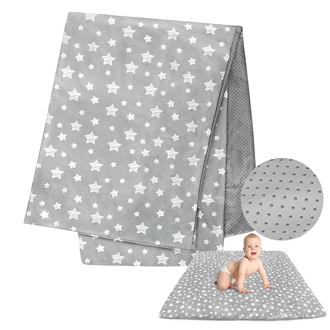 Baby Playpen Mat Cover (Only Cover) - Non Slip Waterproof Protector, Fits 50" X 50"