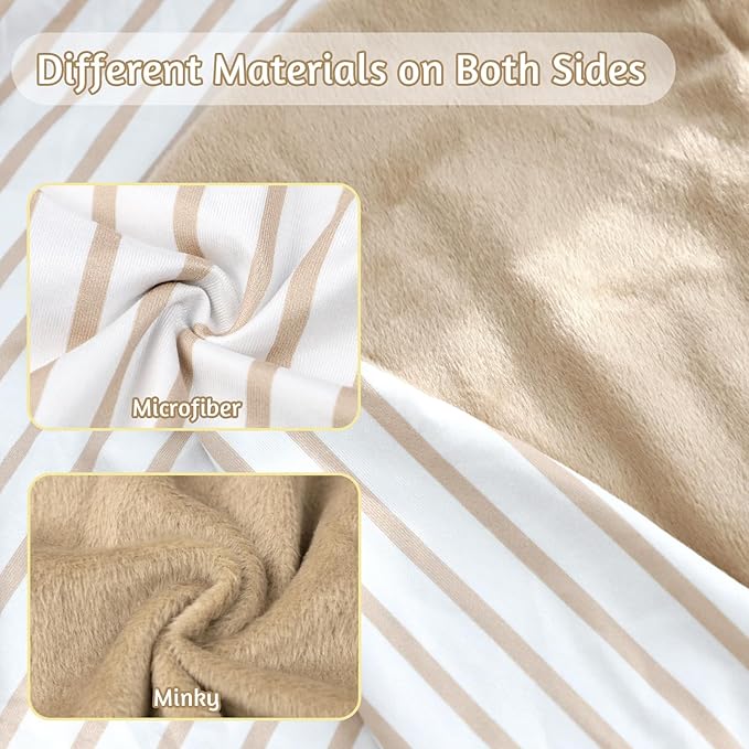 Newborn Lounger Cover for Girls Boys, Removable Soft Baby Lounger Cover 1 Pack, Reversible Infant Lounger Cover Fleece, Light Brown (Only Cover)