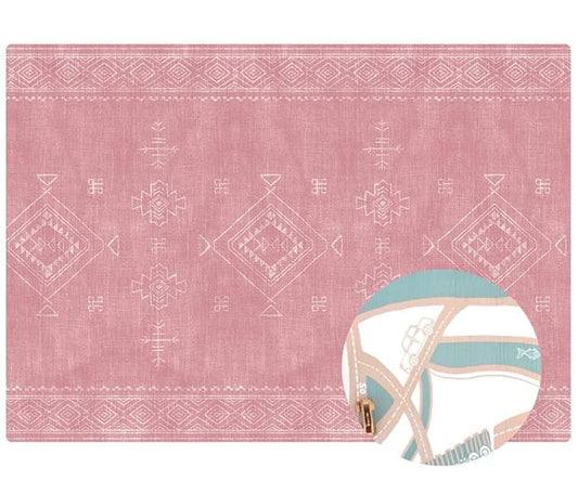 The Shwally PlayMat - Soft Baby Play Mat - Reversible Foam Floor Mat - Waterproof, Wipe-Clean, Durable, Non-Toxic and Hypoallergenic - Large (6.5' X 4.5') (Blush)