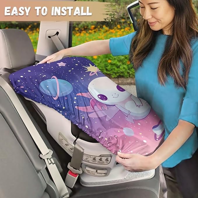 XYZCANDO Axolotl Cooling Car Seat Cover Baby Cartoon Car Seat Sun Cover for Baby Waterproof Baby Car Seat Sun Shade Cover Summer Carseat Cover Protect from Sun/Hot Days 2025