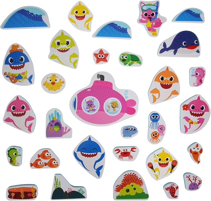 WowWee Baby Shark Official - Bath Time Stickers (30 Pack)
