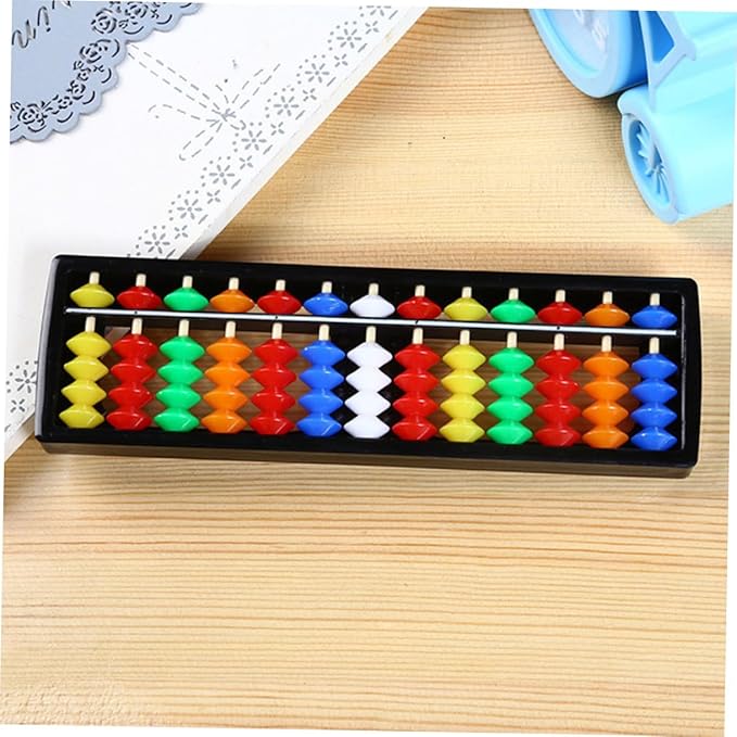 Kids Abacus Math Learning Toy 7.99 Inch Lightweight Beads Counting Tool for Early Math Skills Development and Classroom Use
