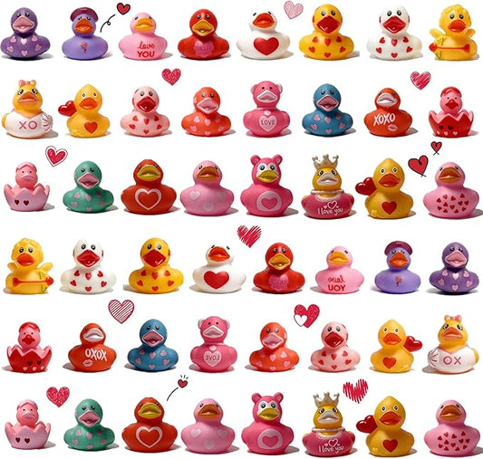 48PCS Rubber Ducks in Bulk Rubber Ducks for Jeeps Ducks Gift Exchange Baby Bath Toys Party Favors