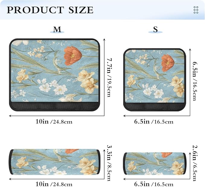 Car Seat Belt Pads Covers 2 Piecing Soft Unique Baby Seat Shoulder Strap Cover for Adults Child Kids S Autumn Flowers Flower Daffodil Gladiolus Blue