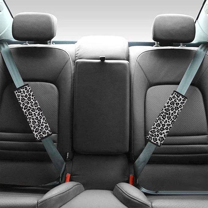 Seat Belt Cover Pad 4 Pack Soft Car Seat Shoulder Strap Pads Seatbelt Strap Cover Auto Seat Belt Covers Seatbelt Shoulder Pad Cheetah Print Car Accessories