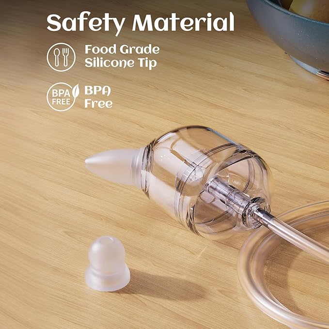 X-Bosak Electric Baby Nasal Aspirator - Hospital Grade Mucus Remover with 9 Suction Levels, USB-C Rechargeable, Night Light & Nursery Rhymes, BPA-Free Silicone Tips