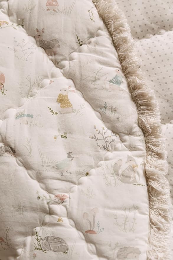 Pehr Baby Play Mat, Forest Fable | Ultra-Soft Quilted 100% Cotton Exterior with Plush Polyester Fiberfill | 40" Diameter